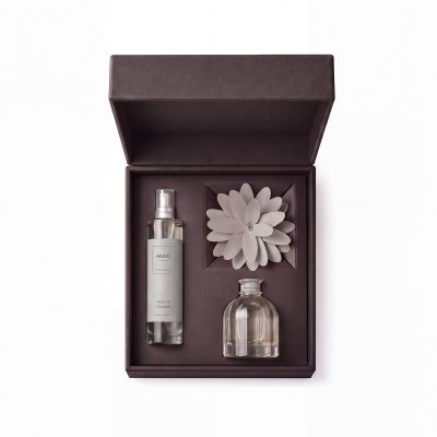 Giftbox flower diffuser 60ml + homespray 100ml cotton flowers
