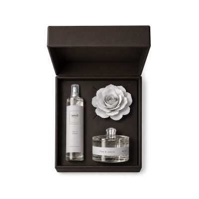 Giftbox rose diffuser 50ml + homespray 100ml cotton flowers