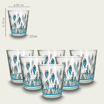 Drinkglazen 325ml set van 6
