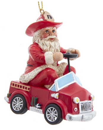 Kerstornament brandweer kerstman