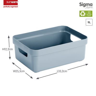 Sigma home boîte de rangement  9l bleu