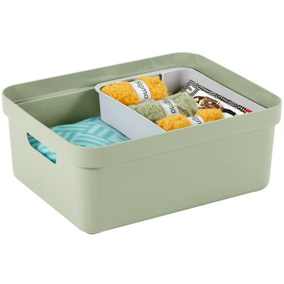 Sigma home boîte de rangement  24l vert