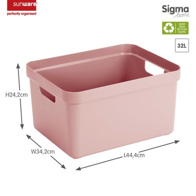 Sigma home boîte de rangement  32l rose