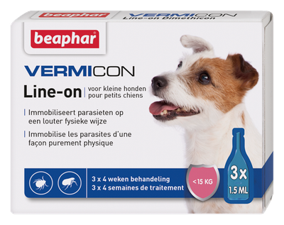 Vermicon line-on kleine hond 3x1,5ml