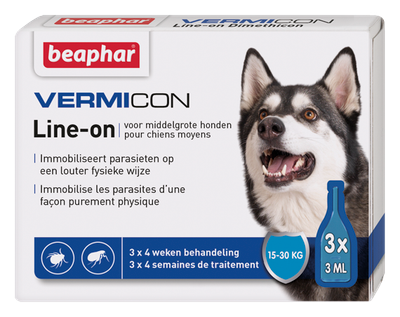 Vermicon line-on middelgr. hond 3x3ml