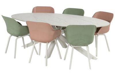 Xander tafel ovaal wit