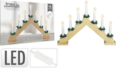 Pont de bougies avec 7 lampes