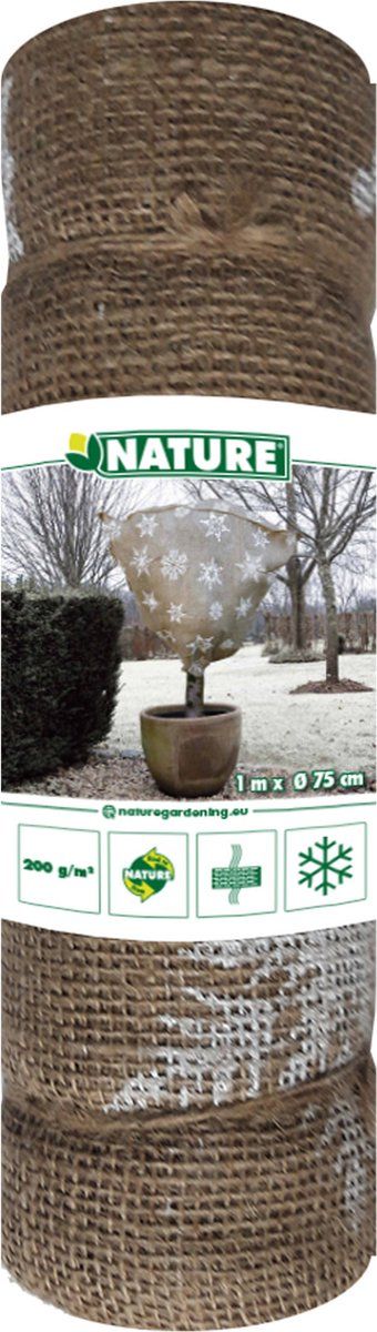 Housse jute H100xØ75cm naturel avec cordelette de serrage