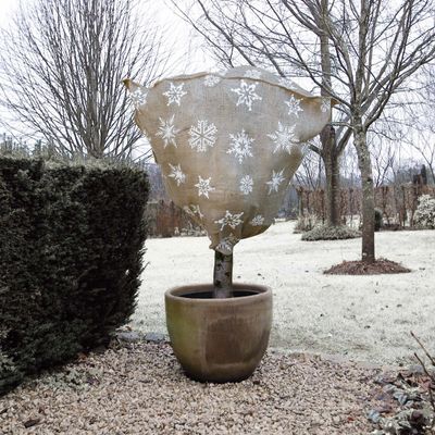 Jutehoes H100xØ75cm naturel met aantrekkoord