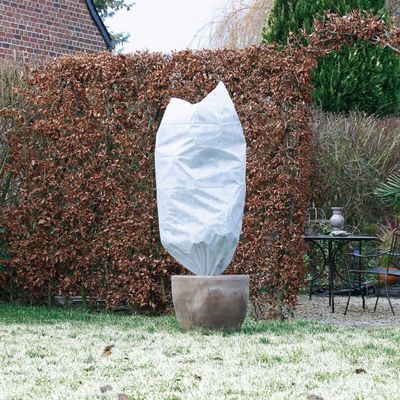 Winterafdekhoes 75cmx1,5m wit 2 stuks