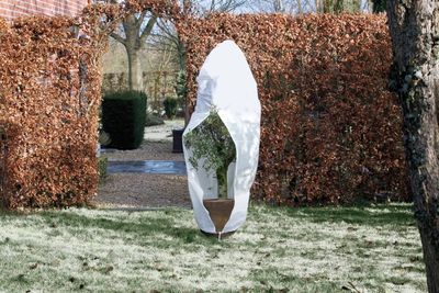 Winterafdekhoes 250cm Ø200cm wit 70g/m² met ritssluiting