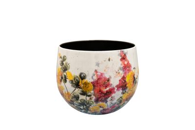 Pot floral white d21 h17