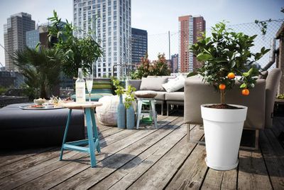 Loft urban rond hoog 42 wit
