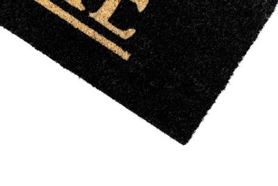 Kokosmat ruco print home 26x75cm zwart