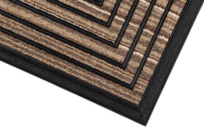 Buitenmat supra stripes 45x75 bruin