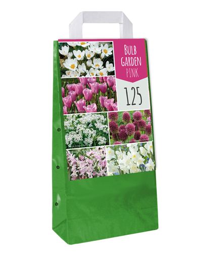1 tas met 125 bollen bulb garden pink