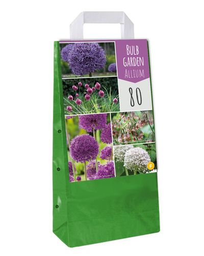 Tas met 80 bloembollen bulb garden allium