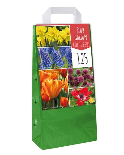 Sac avec 125 bulbes à fleurs bulb garden colourful