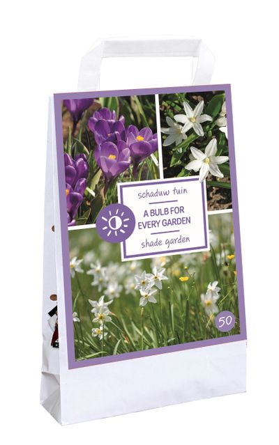 Tas 'a bulb for every garden' met 50 bloembollen shade garden