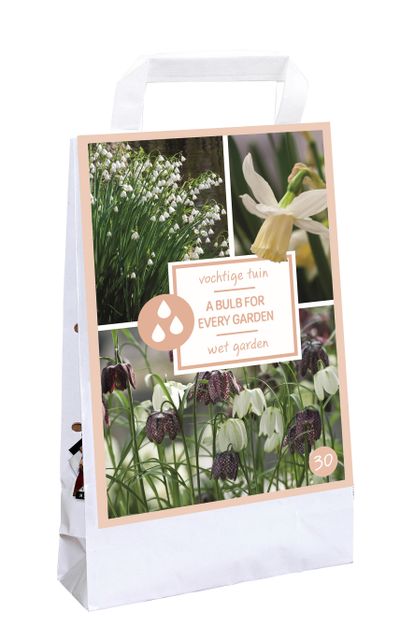 Tas 'a bulb for every garden' met 30 bloembollen wet garden