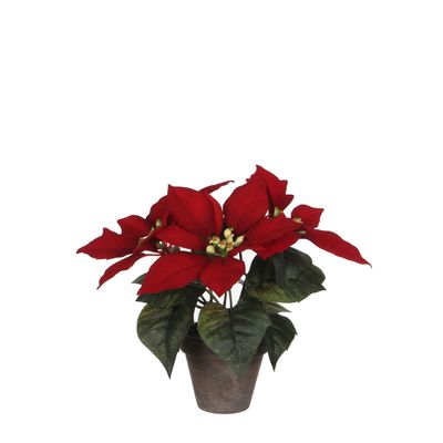 Poinsettia artificiel en pot