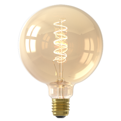 calex led flex filament lampe globe G125 doré E27 dimmable