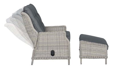 Fauteuil relax ajustable Veracruz avec repose-pieds