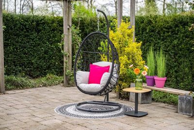 Chaise suspendue Panama noir/sable