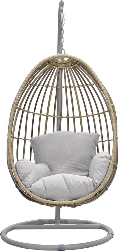 Panama hangstoel taupe/zand met wicker