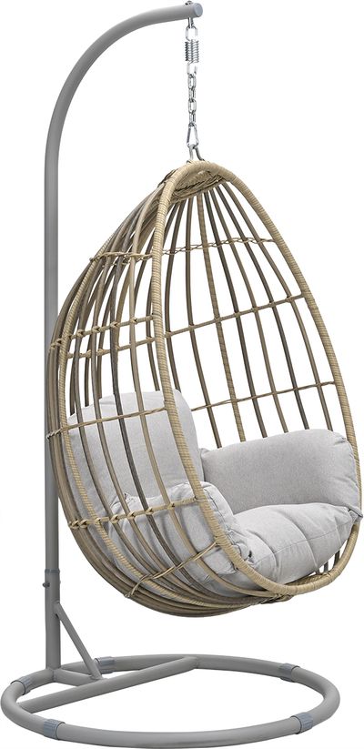 Panama hangstoel taupe/zand met wicker