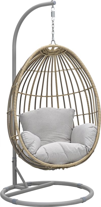 Panama hangstoel taupe/zand met wicker
