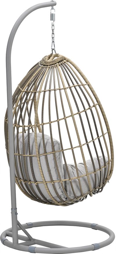 Panama hangstoel taupe/zand met wicker