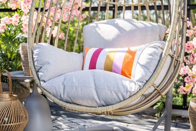 Panama hangstoel taupe/zand met wicker