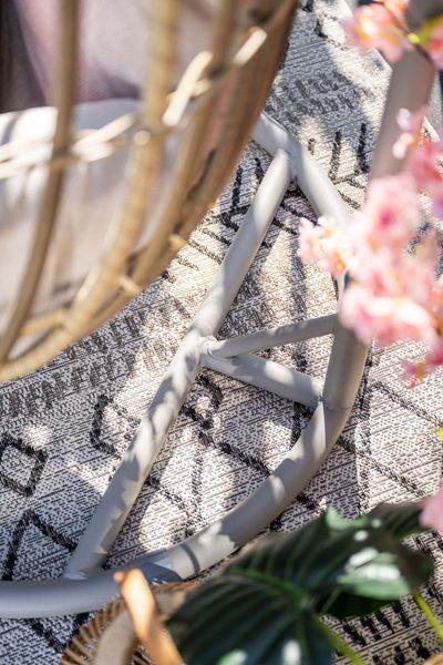 Panama hangstoel taupe/zand met wicker