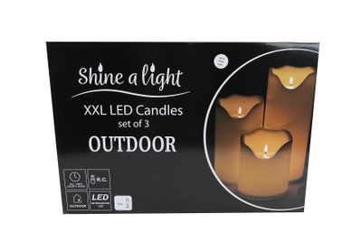 Kaarsenset led XXL - 3 stuks