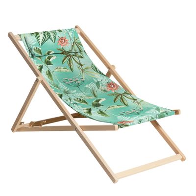Chaise de plage en bois Mauel pastel blue