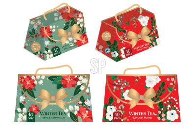 Sac à thé de noël avec 10 sachets 