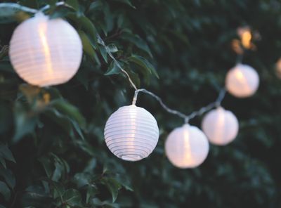 Solar lampion wit - 10 stuks