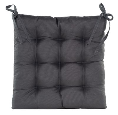 Coussin de chaise matelassé anthracite 38x38cm