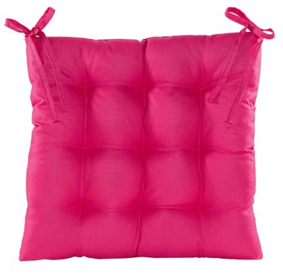 Coussin de chaise matelassé rose foncé 38x38cm