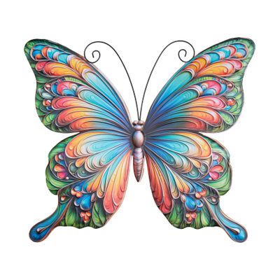 Vlinder wand decoratie 16,8x18cm
