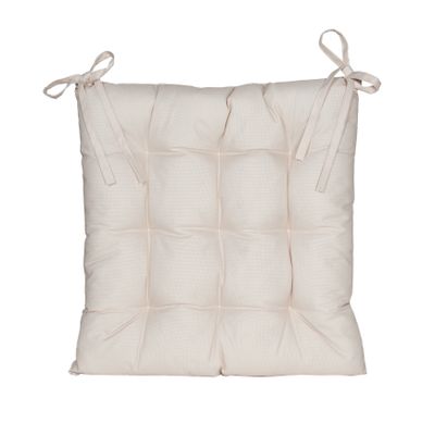 Gewatteerd stoelkussen zand 38x38cm