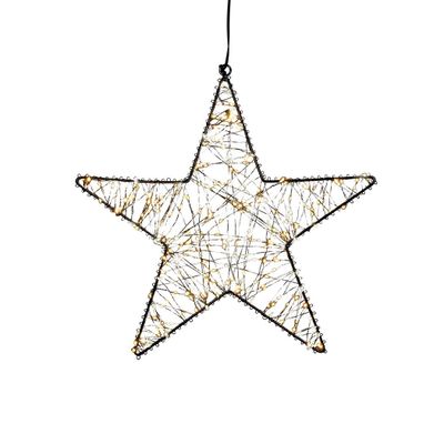 Étoile en métal avec 200 lumières led