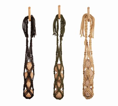 Vetbolhouder macrame tess