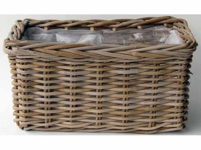 Panier rotan gris