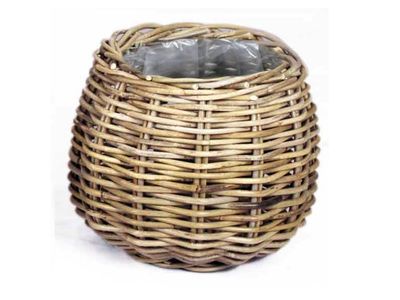 Panier rond gris D26H24CM