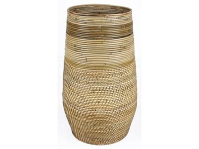 Vase lombok gris/blond d36/40h70cm