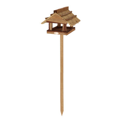 Table alimentaire au toit en paille sur pied 