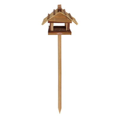 Table alimentaire au toit en paille sur pied 