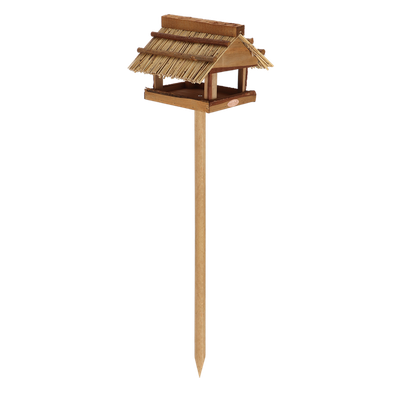 Table alimentaire au toit en paille sur pied 